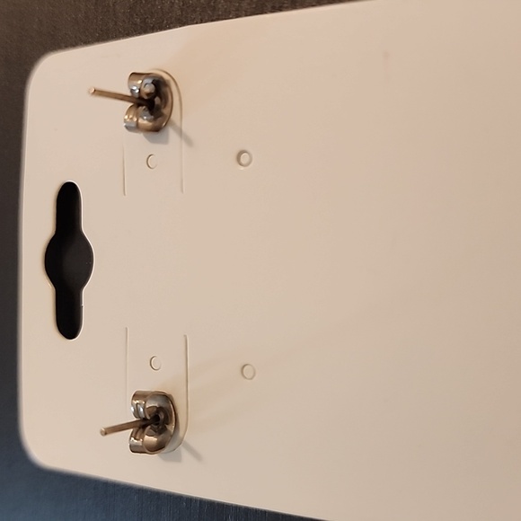 Pink Musical Treble Clef Metallic Dangle Earrings Post - Picture 4 of 5